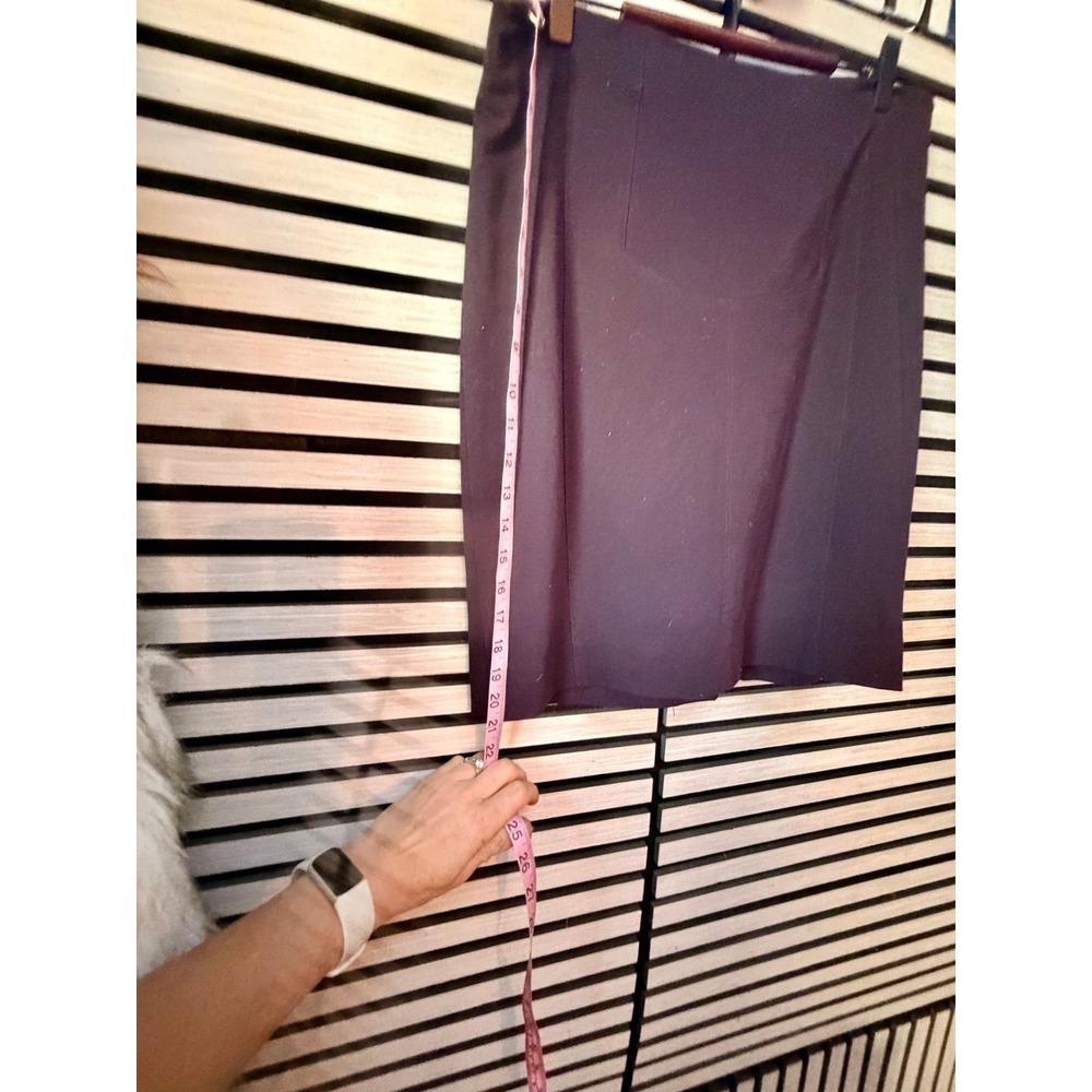 MM LaFleur Soho Skirt Plum Purple Midi Tailored perfect luxurious Size 14 - Picture 5 of 6